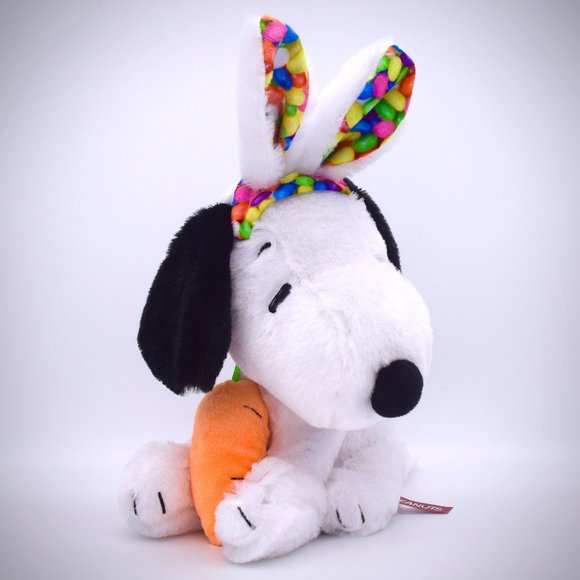 Peanuts Easter Snoopy Plush Sings Dances Theme Dog Bunny Animated Jelly Bean - Picture 1 of 7